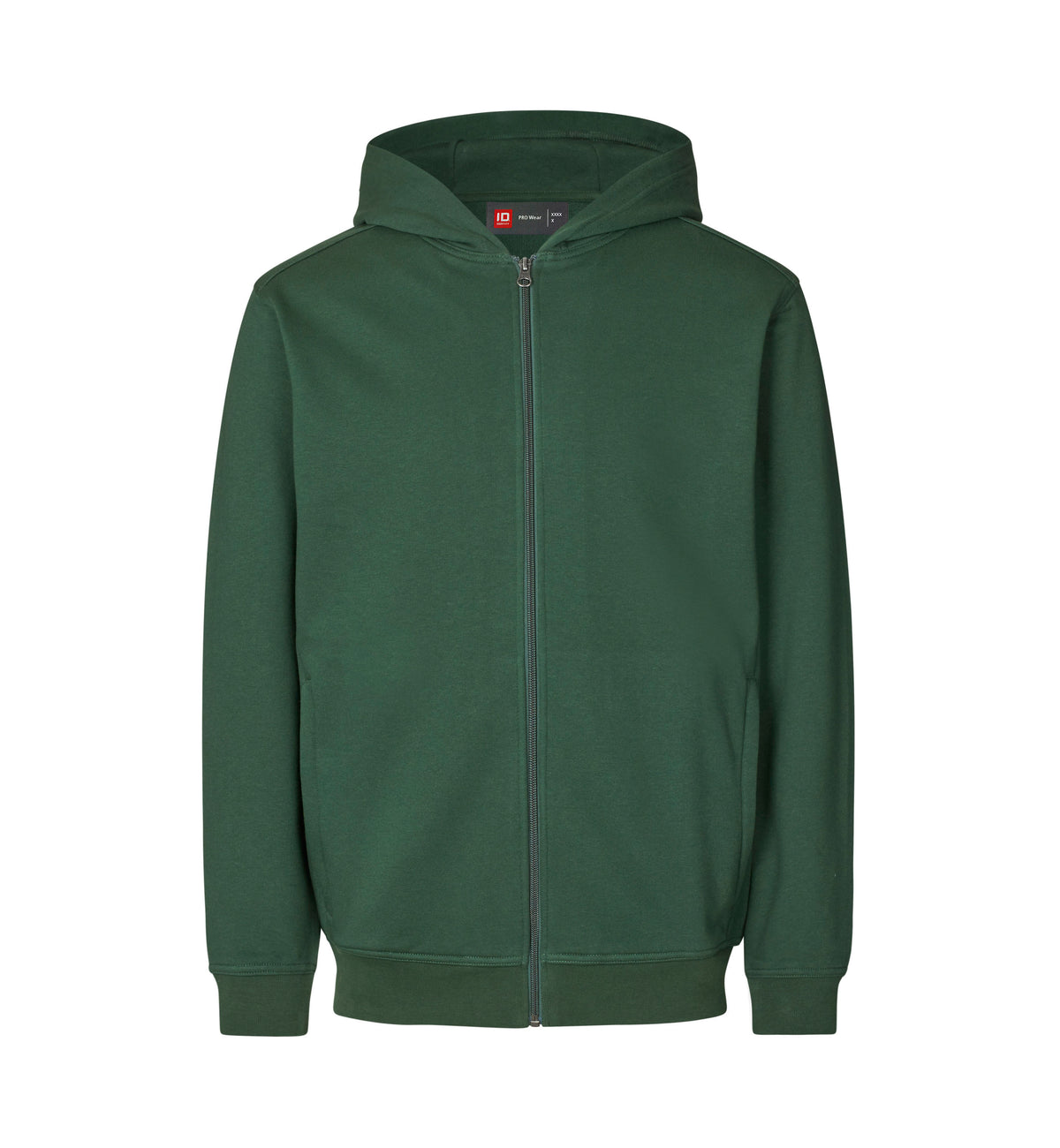 ID PRO Wear CARE sweatshirt | hoodie | zip - Flaskegrøn [C-590] / XS