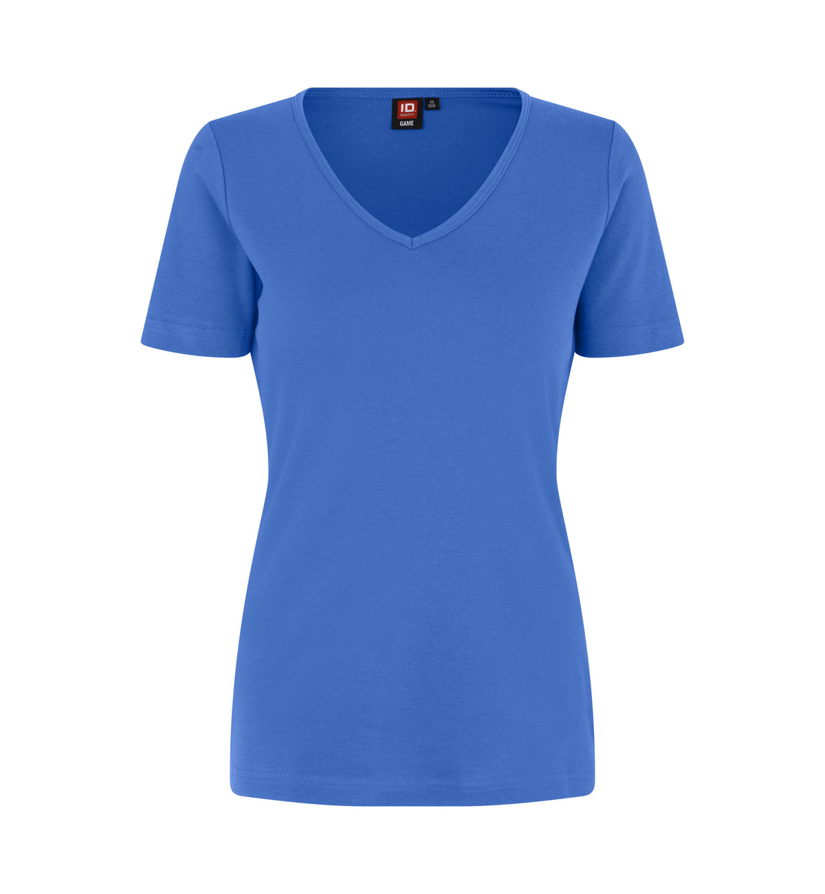 ID Interlock T-shirt | v-hals | dame - Azur [C-735] / S