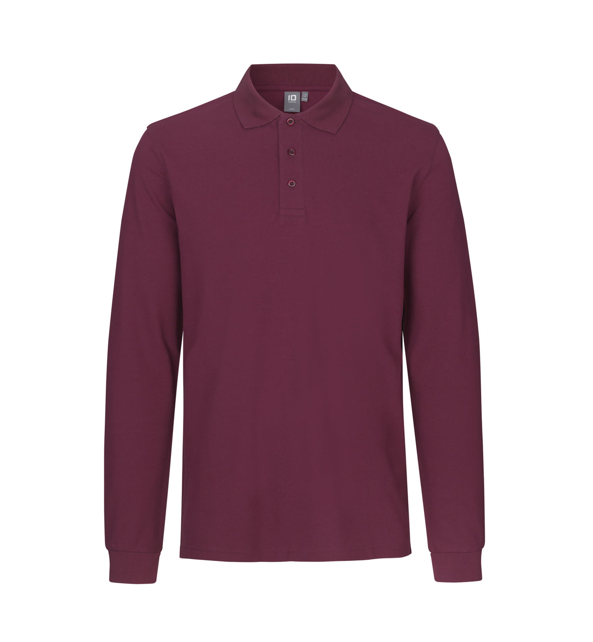 ID Langærmet poloshirt | stretch - Bordeaux [C-345] / XS