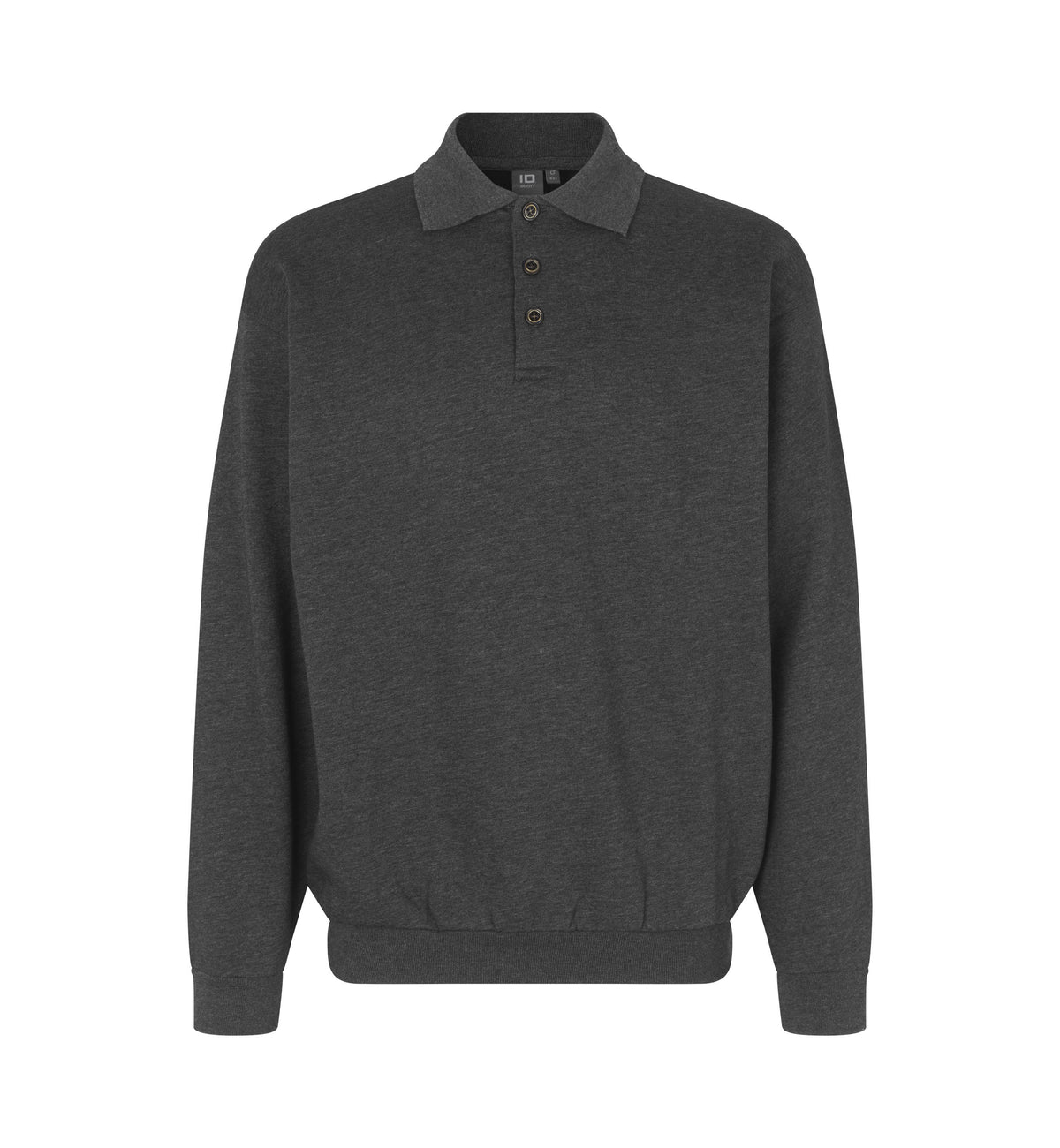 ID Polosweatshirt | klassisk - Grafit melange [C-230] / S