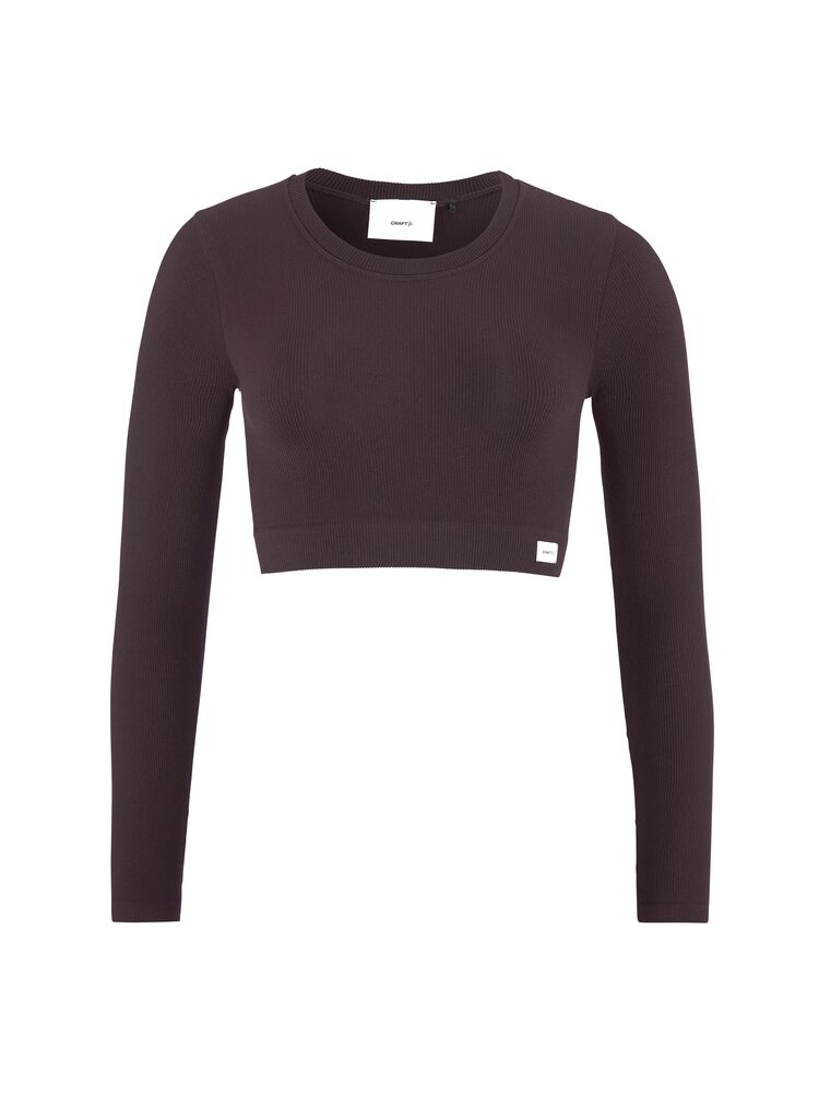 Craft Collective Rib Cropped Ls Top W