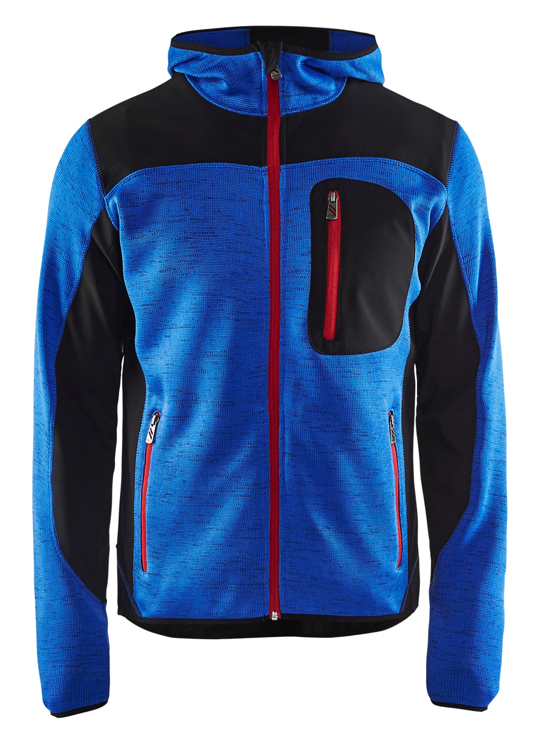 Strikket jakke med softshell