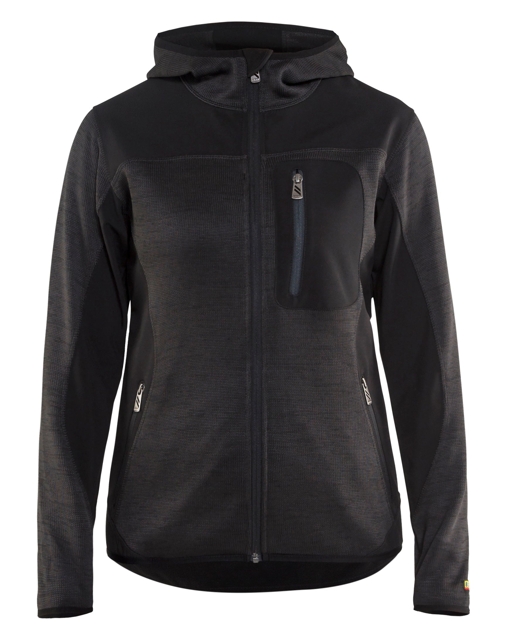 Dame Strikket jakke med softshell