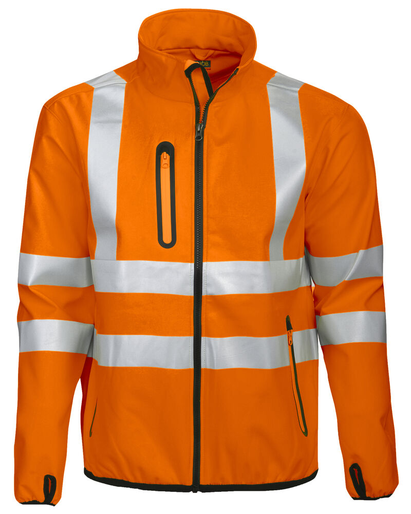 6412 SOFTSHELL JAKKE EN ISO 20471 KLASSE 3