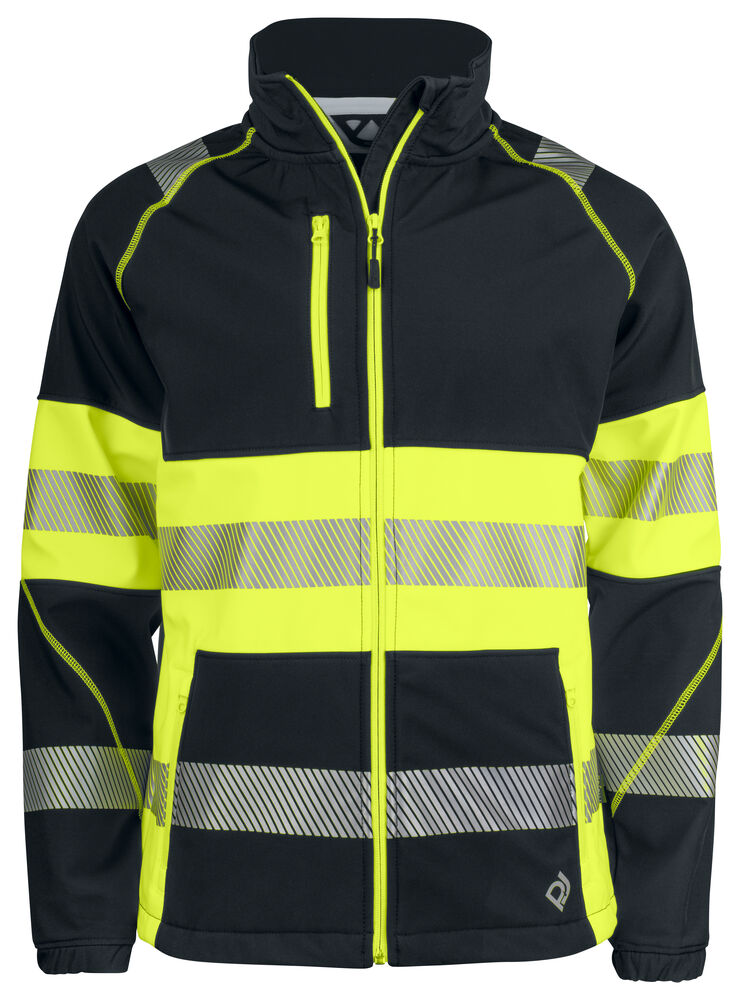 6443 SOFTSHELL JAKKE EN ISO 20471 KLASSE 1