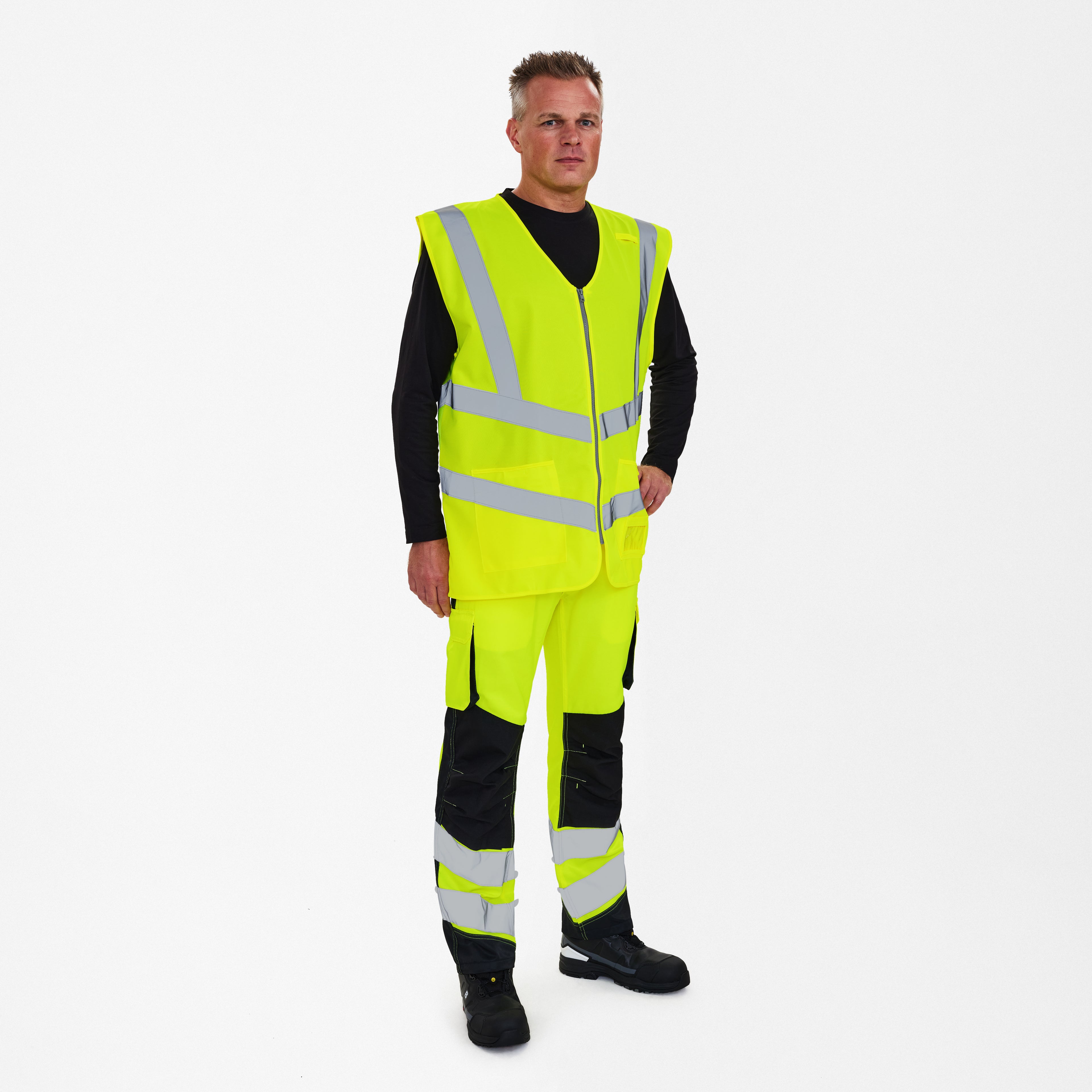 Engel Workwear Safety vejvest med lynlås
