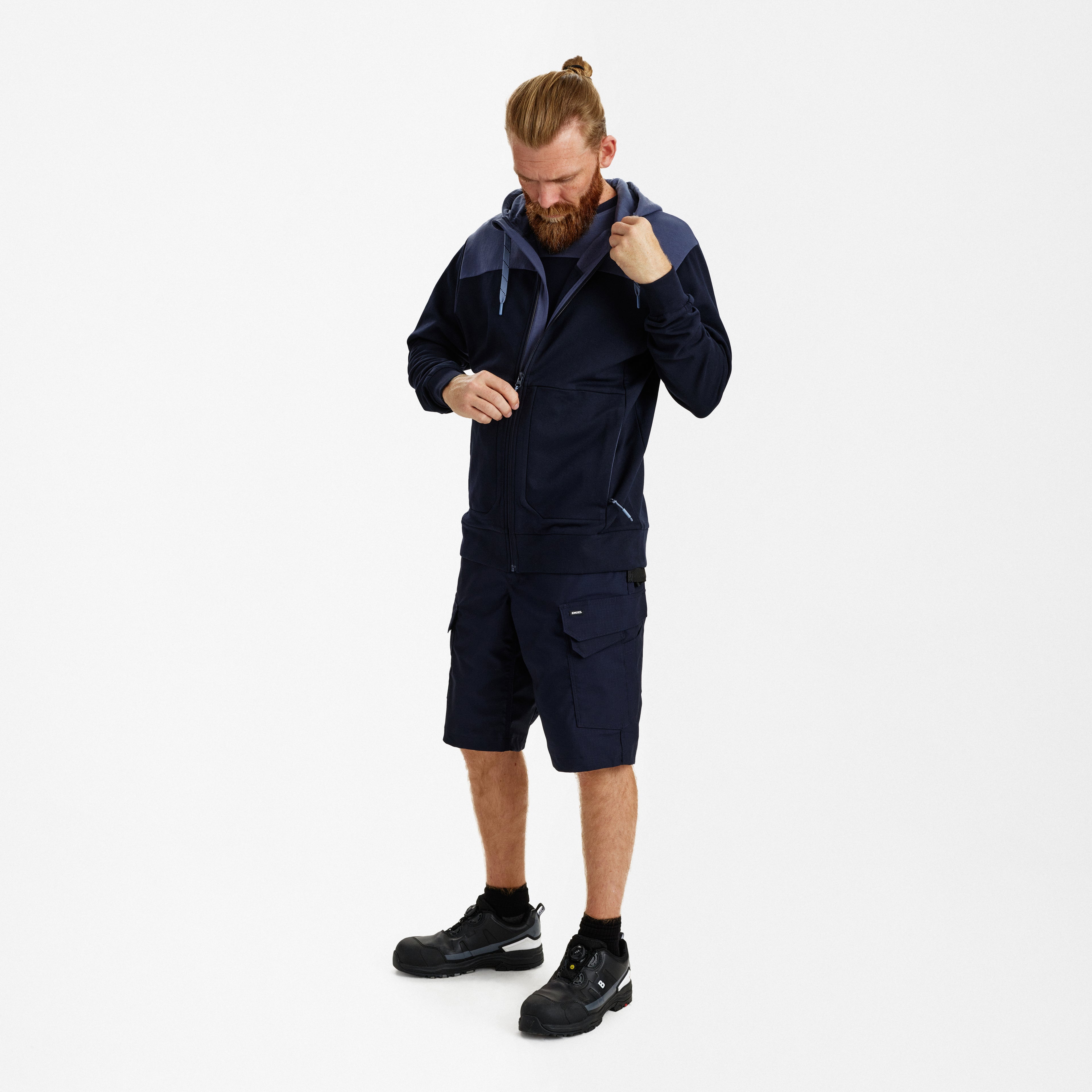 Engel Workwear Entire sweat cardigan med hætte