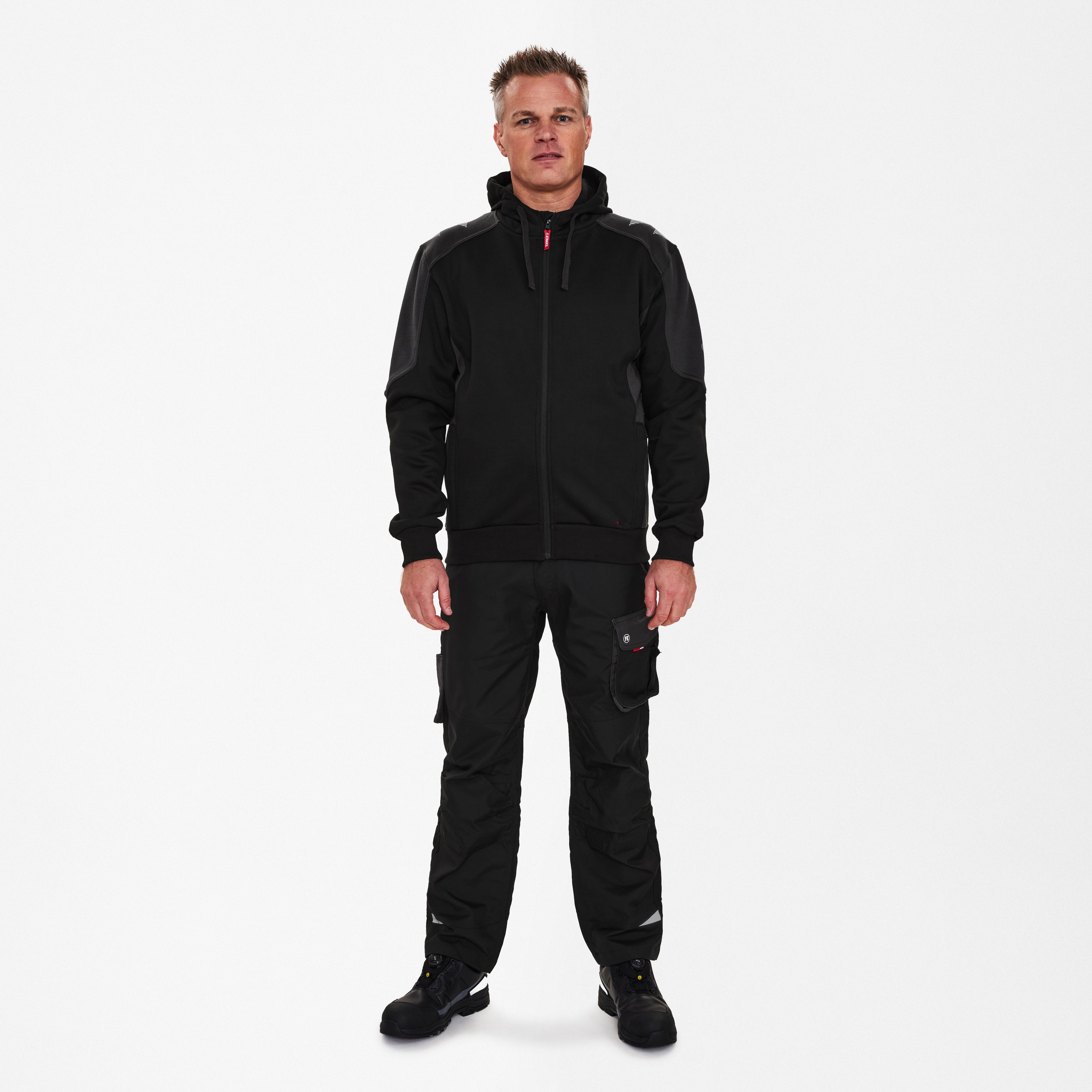 Engel Workwear Galaxy sweat cardigan med hætte