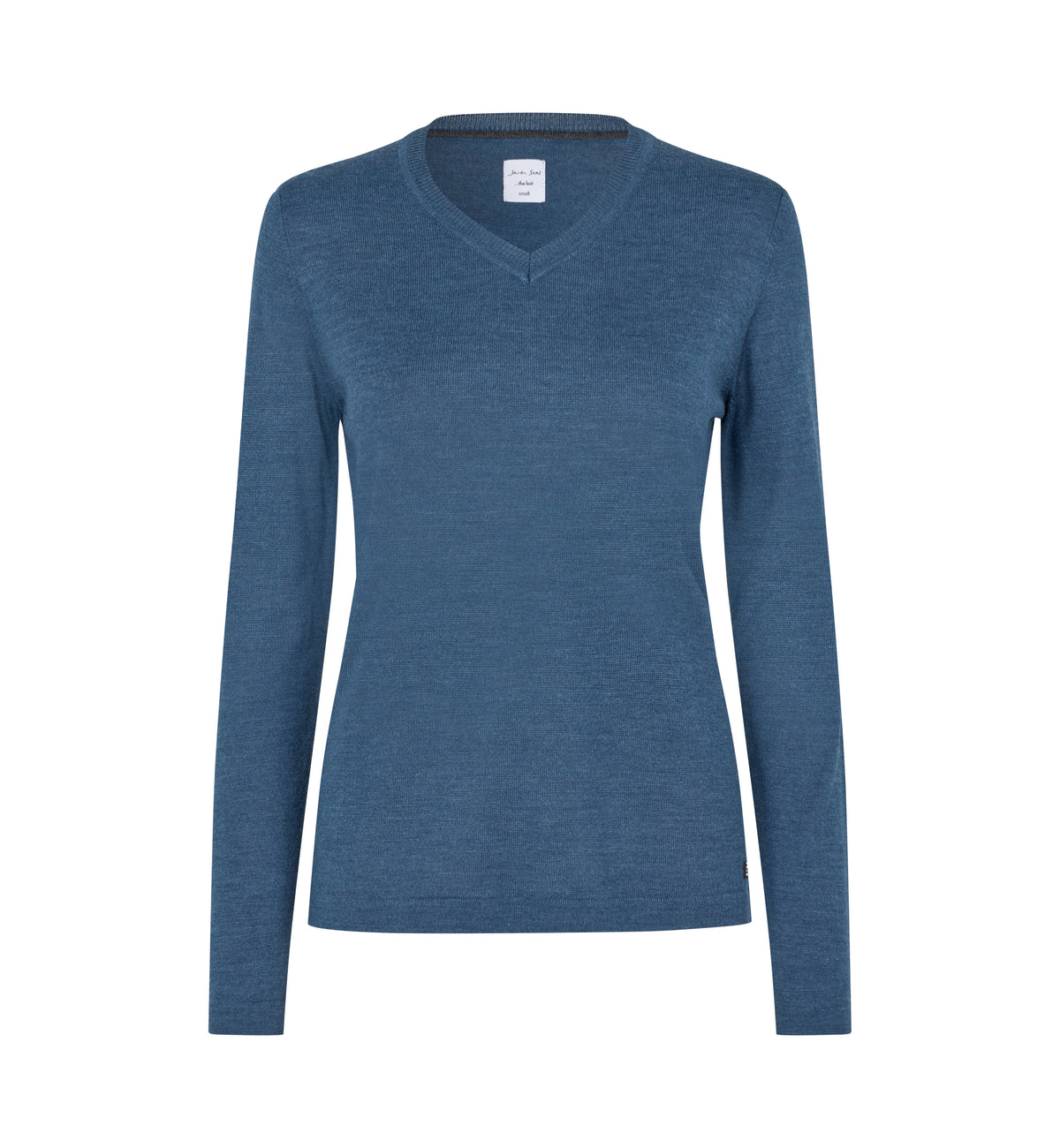ID SEVEN SEAS The knit | v-neck | dame - Blå melange [C-716] / S