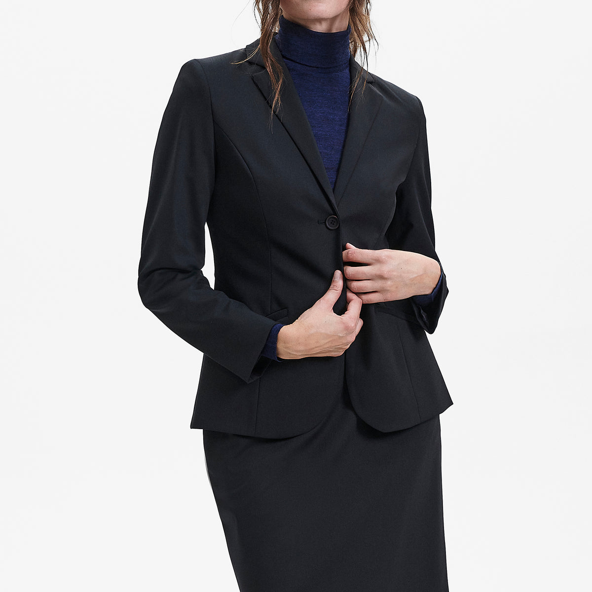 Sunwill Traveller Dame Blazer i Regular Fit - Black [100] / 30