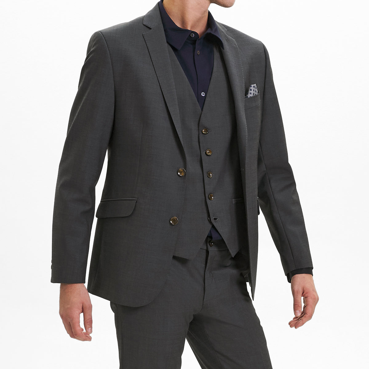 Sunwill Uldblazer i Modern Fit - Charcoal [110] / 22