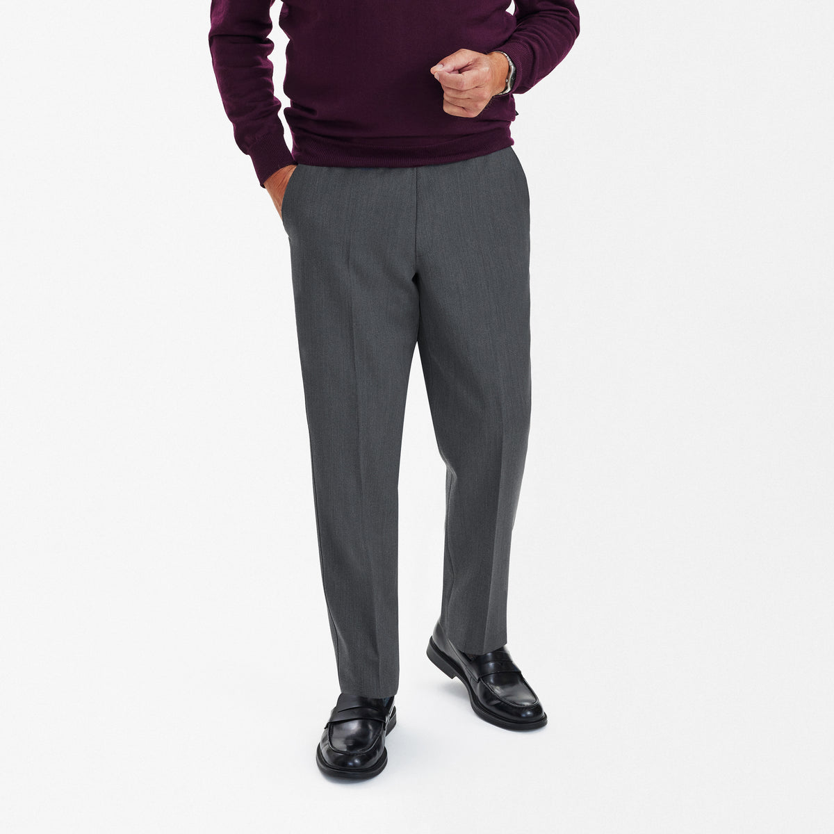 Sunwill IN-CA Uldbukser med elastiktalje - Smoked gray [145] / XS