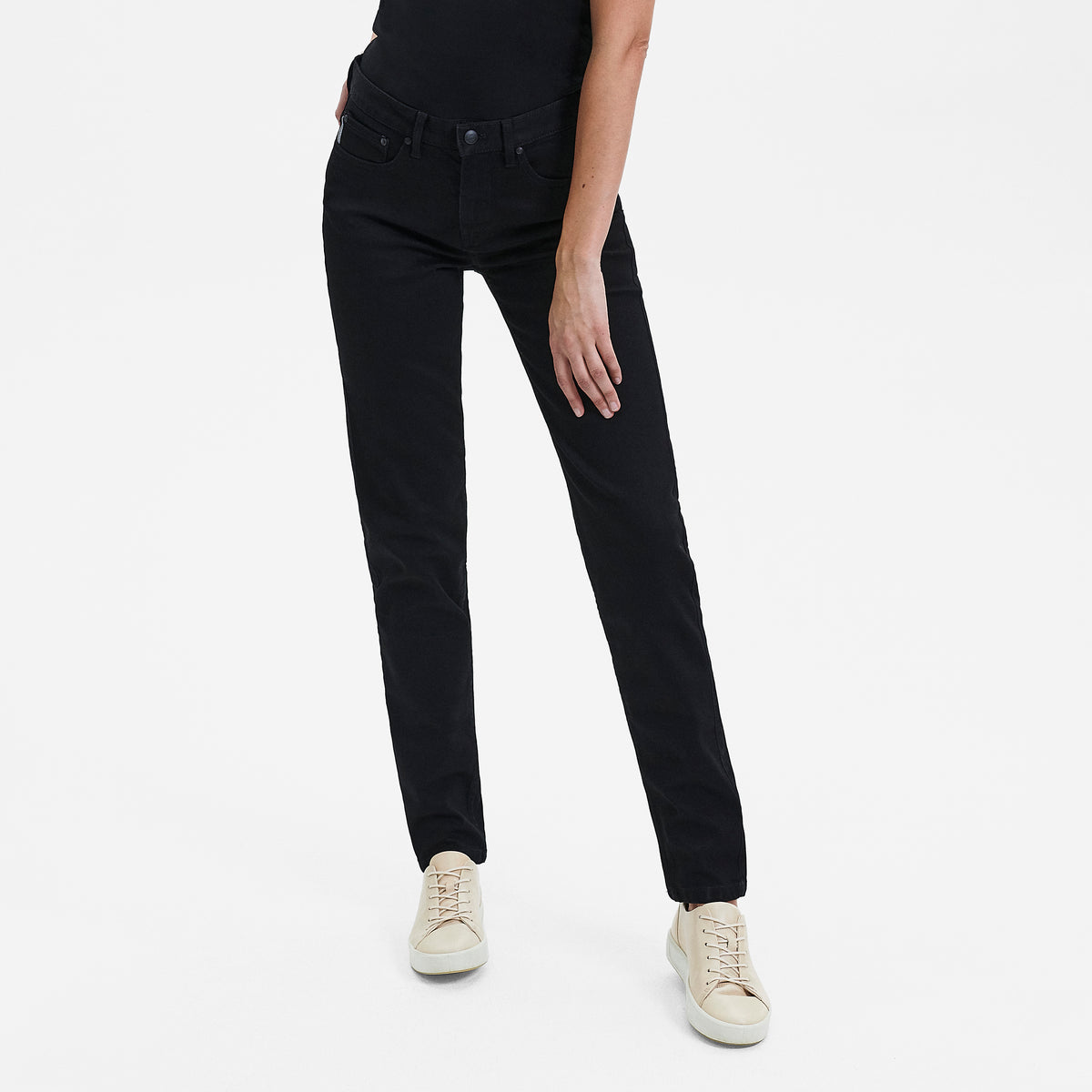 Sunwill Dame Jeans i Fitted Fit - Black [100] / 32/80